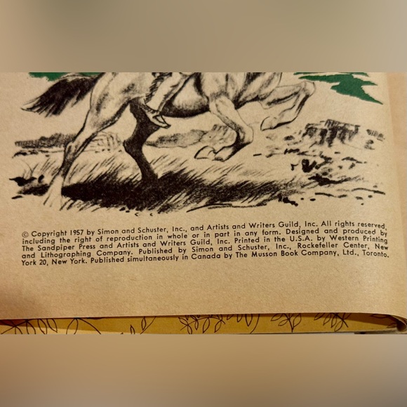 Vintage 1957 Little Golden Book INDIAN STAMPS by Edward Huberman 1st Edition “A” - Picture 5 of 16